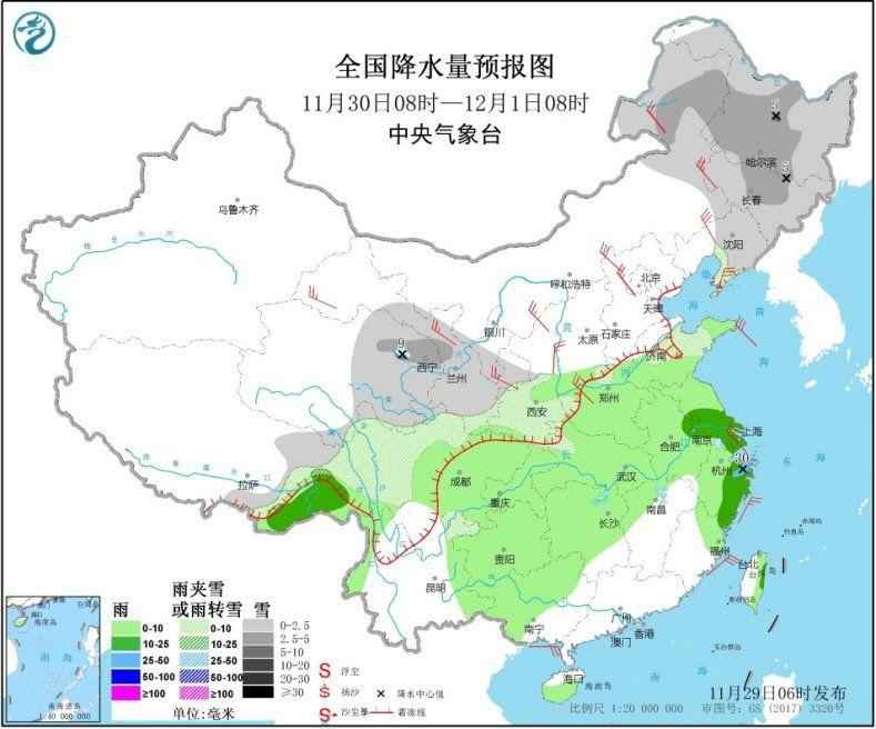 今冬以来最大范围降雪将至 【6省区】有中到大雪