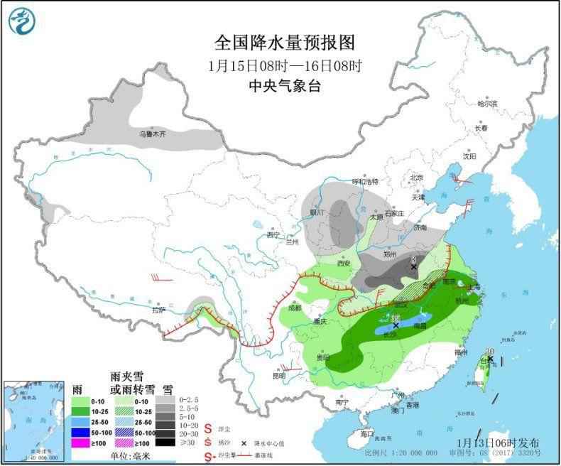 华北南部黄淮江淮等地有雾或霾 中东部有大范围