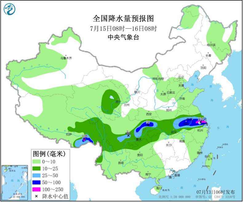 江汉江淮等地有强降雨 华北地区多阵雨或雷阵雨