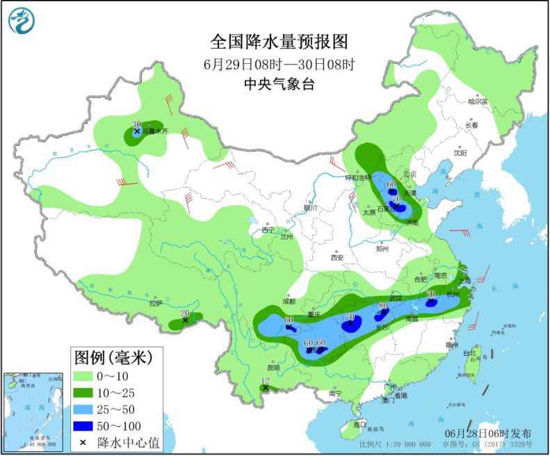 黄淮江淮等地有强降雨 西北地区东部华北多对流