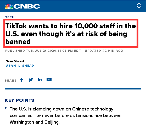 美国也要封杀TikTok？张一鸣"放大招"了