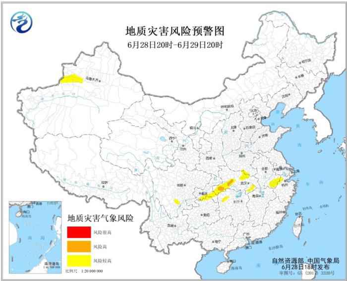 浙江湖北等多地发生地质灾害的气象风险较高