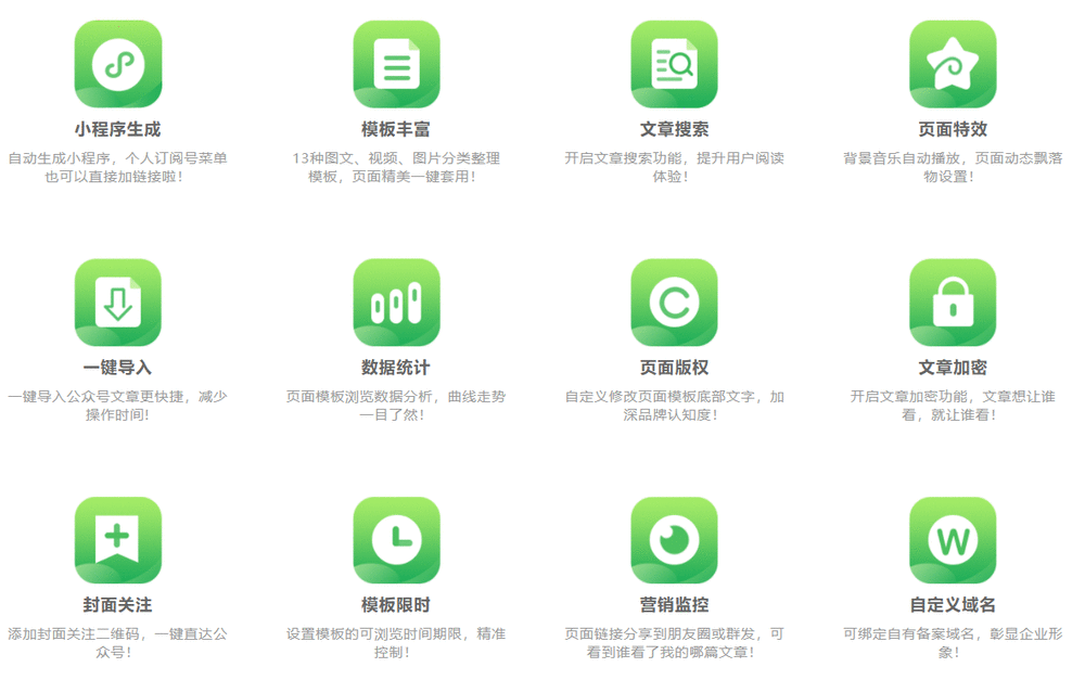 微信公众号的页面模板如何设置？